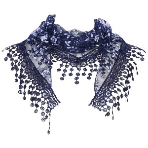 INSPIRE CHIC Lace Mantilla Tulle Triangle Head Covering Church Veil Scarves 1Pc - 1 of 4