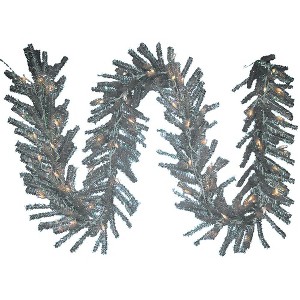 Kurt Adler 9-Foot Pre-Lit Silver Ice Garland - 1 of 4