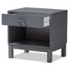 Deirdre Modern and Contemporary Wood 1 Drawer Nightstand - Baxton Studio - 3 of 4