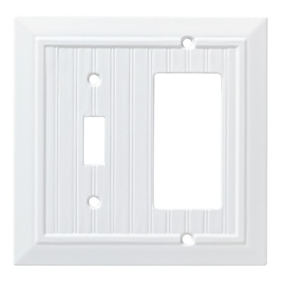 Franklin Brass Classic Beadboard Switch/Decorator Wall Plate White