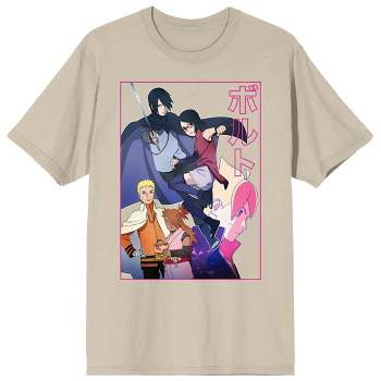Naruto Blue Smoke Character Group Crew Neck Short Sleeve Men's White  T-shirt-3xl : Target