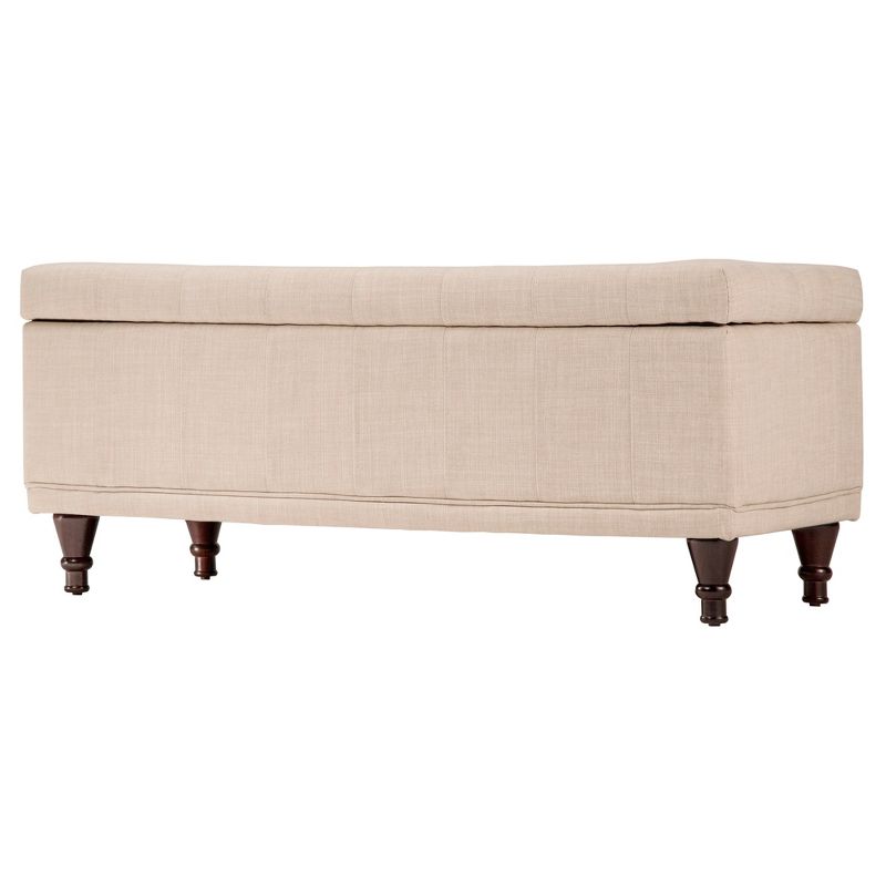 Hartley Tufted Linen Benches - Beige - Inspire Q, 1 of 10