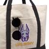 University Of Albany Primary Logo Canvas Tote Bag With External Pocket, Reusable Shoulder Bag for Shopping, School, Beach - 2 of 4
