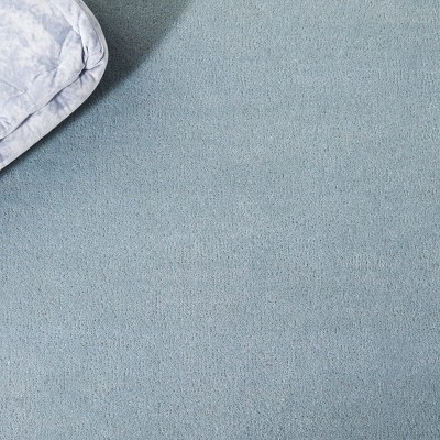 Blue 4' x 6' Handmade Tufted Wool Area Rug