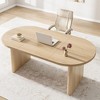 coucheta 70.8 Inch Oval Computer Desk, Long Large Executive Desk Wooden Kitchen Table, Writing Table Computer Table Workstation for Home Office - 3 of 4