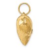 Black Bow Jewelry 14k Yellow Gold Hollow Hammered Puffed Heart Charm or Pendant, 22mm - 2 of 4