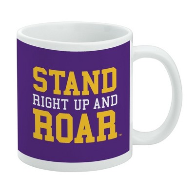 Stand Up and Roar LSU Tigers Football Ceramic Coffee Mug Novelty Gift Mugs for Coffee Tea and Hot Drinks 11oz White