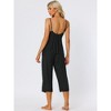 cheibear Womens Sleepwear Modal V-Neck Camisole with Capri Pants Pajama Set - 3 of 4