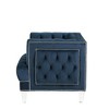 41" Ansario Chair Blue Velvet - Acme Furniture: Acrylic Legs, Nail-Head Trim, Tufted Square Back - 3 of 4