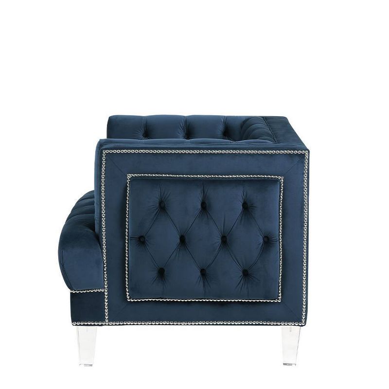 41&#34; Ansario Chair Blue Velvet - Acme Furniture, 3 of 9