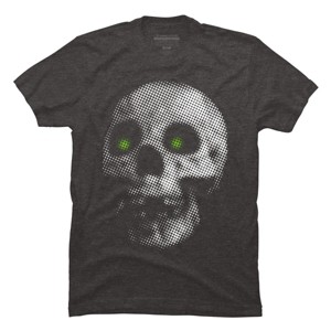 Men's Design By Humans Giant Halloween Skull By robotface T-Shirt - 1 of 4