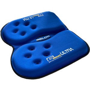 GSeat ULTRA - Travel Gel Foam Cushion, Relieves Discomfort and Promotes Healthy Posture for Car, Commute, Airplane and Travel Comfort - Blue - 1 of 4
