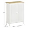 LOVMOR Metal Pantry Storage Cabinet with Retractable Doors,Freestanding Cupboard for Dining Room Living Room,Space-saving,White - 2 of 4