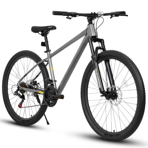 VisioGear Mountain Bike, Mens Womens Trail Commuter City Mountain Bike with Black Tyre, Gray, 55.12"*7.88"*28.75" - image 1 of 4