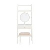 Alaina Wood Leaning Ladder Vanity Set with Upholstered Stool & Storage - Linon - 4 of 4