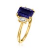 Ross-Simons 2.70 Carat Sapphire Ring With .30 ct. t.w. White Topaz in 18kt Gold Over Sterling - 3 of 4