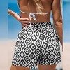 Women's Geo Print Drawstring Elastic Waist Cover Up Shorts - Cupshe - image 4 of 4