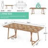 Resenkos Dining Table, Living Room Table,Farmhouse Dining Table for 6 to 8, 70.9" Rectangular Wood Kitchen Table,Natural Brown - 2 of 2