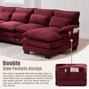MOONMISS 110" Chenille U Shaped 4 Seat Sectional Couches for Living Room, Modular Sofa Sleeper with Double Chaise & Memory Foam for Apartment - 4 of 4