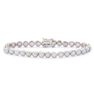 Designs By Gioelli Sterling Silver Created Opal Tennis Bracelet - 1 of 3