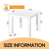 Sandinrayli End Table Small Square Size Table, Modern Coffee Tables Wooden Accent Tables, Nightstand Bedside Table, White - 3 of 4