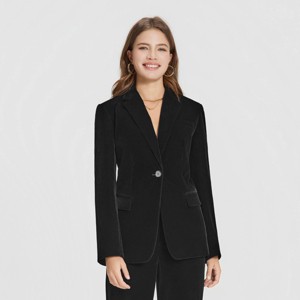 Women's Velvet Blazer - A New Day™ - 1 of 4