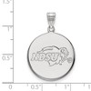 Black Bow Jewelry 14k White Gold North Dakota State Bison NCAA Large Pendant - 2 of 3