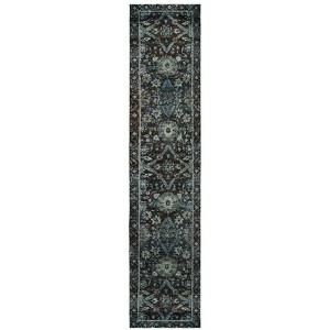Oriental Weavers Andorra 7124A Navy/ Blue Indoor Area Rug - 2'6" x 12' - 1 of 3