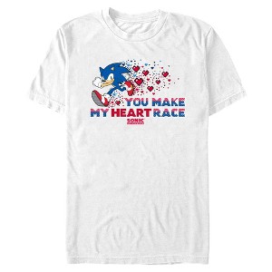 Men's Sonic the Hedgehog You Make My Heart Race T-Shirt - 1 of 4