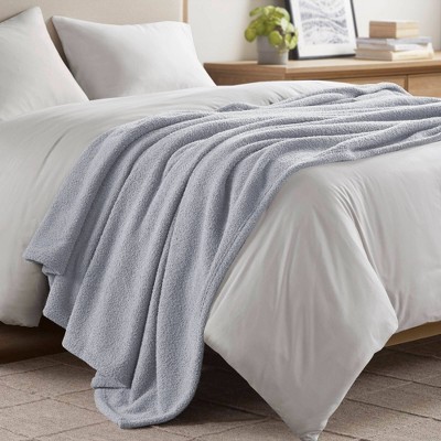 Gray Full Size Knitted Machine Washable Blanket