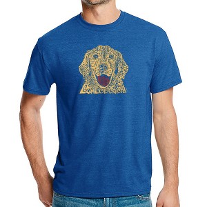LA Pop Art Men's Premium Blend Word Art T-shirt - Dog - 1 of 4