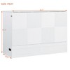 Queen/Full Size Murphy Bed Wall Bed, Modern Wood Cabinet Bed with Drawer and Sockets & USB Ports -ModernLuxe - 3 of 4