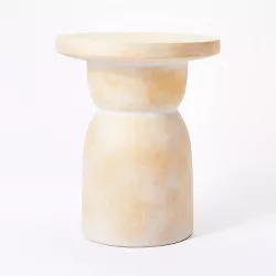 Montebello Shaped Ceramic Accent Table Light Brown - Threshold™ designed with Studio McGee