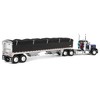 1/64 Blue Black Peterbilt 379 Day Cab w/ Black Wilson Grain Trailer DCP 60-1898 - 3 of 4