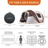 NAYSAYE Pop Up Camping Tent Portable Family Shelter for 4 to 6 Persons for Outdoor Adventures, White and Orange, 110.24"*78.74"*47.24" - 4 of 4