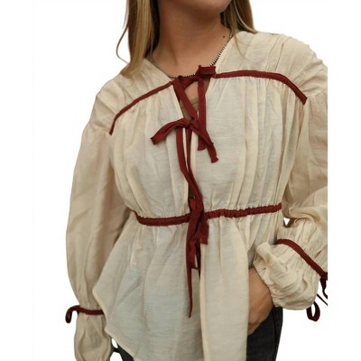 Women's Wo's Contrast Tie Top - Listicle