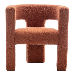 KINWELL 28" Wide Boucle Upholstered Square Armchair - 1 of 4