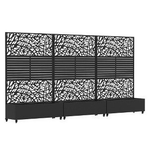 Lirago Iron Arch Mobile Planter Box (3-Piece)-Raised Garden Bed Elevated Planter with Trellis Privacy Screen 38 Gallon Capacity - 1 of 4