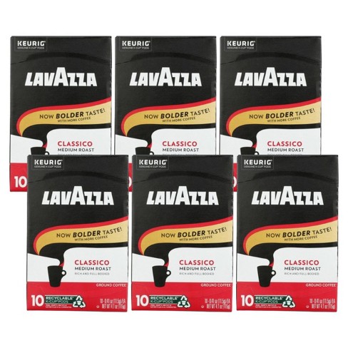 Lavazza Espresso Ground Coffee K-Cup Pods, 0.41 oz, 10 count