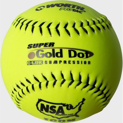 Worth ASA 11 PRO TAC HOT DOT Slowpitch Softballs