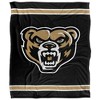 Oakland University Primary Logo Stripes Silky 50x60 Blanket, 1 Sided - 2 of 4