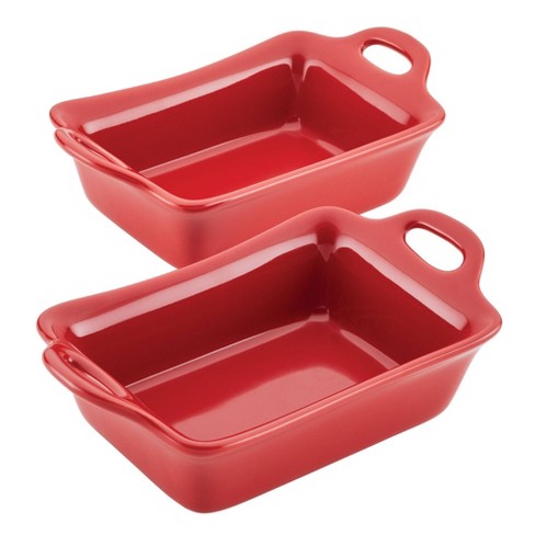 Rachael Ray Solid Glaze Ceramic 3pc Set: 1.5qt & 2qt Round Casseroles With  Shared Lid Teal : Target