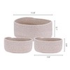 Unique Bargains Woven Storage Organizer Decor Storage Basket 3 Pcs - 3 of 4