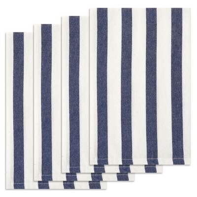 Unique Bargains Cotton Absorbent Striped Kitchen Towel 24 x 16 Inch