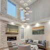 BAOURE 12-Light Modern Gold Led Chandelier Dimmable Lotus Leaf LED Chandelier for High Ceiling, 118in Long Staircase Spiral Pendant Lights for Foyer - 2 of 4