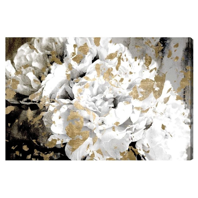 24&#34; x 36&#34; Petals in the Wind Floral and Botanical Unframed Canvas Wall Art in Gold - Oliver Gal, 1 of 5