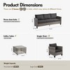 XIZZI Outdoor Sectional Sofa Set, Modular Outdoor Gray Wicker Sofa Set with Optional Solar Table, Ottomans or Fire Pit in 6 Colors, All-Weather Design - 3 of 4
