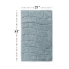 Knightsbridge Stylish Comfortable Traditional New Tile Design 2 PC Cotton Bath Rug Set 17" X 24" & 21" X 34" Silver - 3 of 4