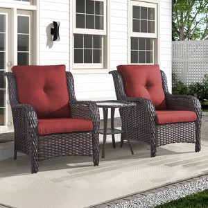 Gymojoy Outdoor Patio Chair with Table High Back Club Chair - 1 of 4