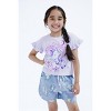 imagikids Girls Short Sleeve T-Shirt and Chambray Shorts 2 Piece Outfit Set Toddler Sizes - 2 of 4